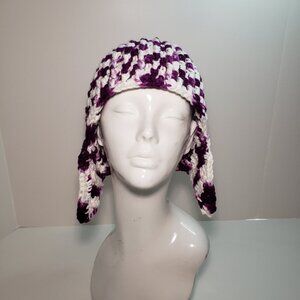 Women's New Handmade Crochet Multicolor Ear Flaps Hat Beanie